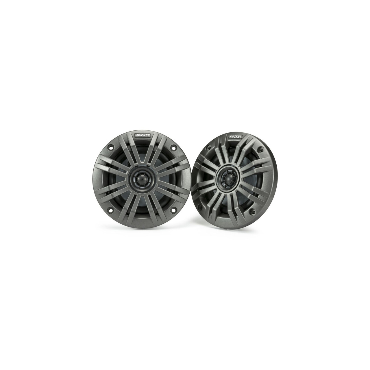 Kicker KM4 4-Inch (100mm) Marine Coaxial Speakers with 1/2-Inch
