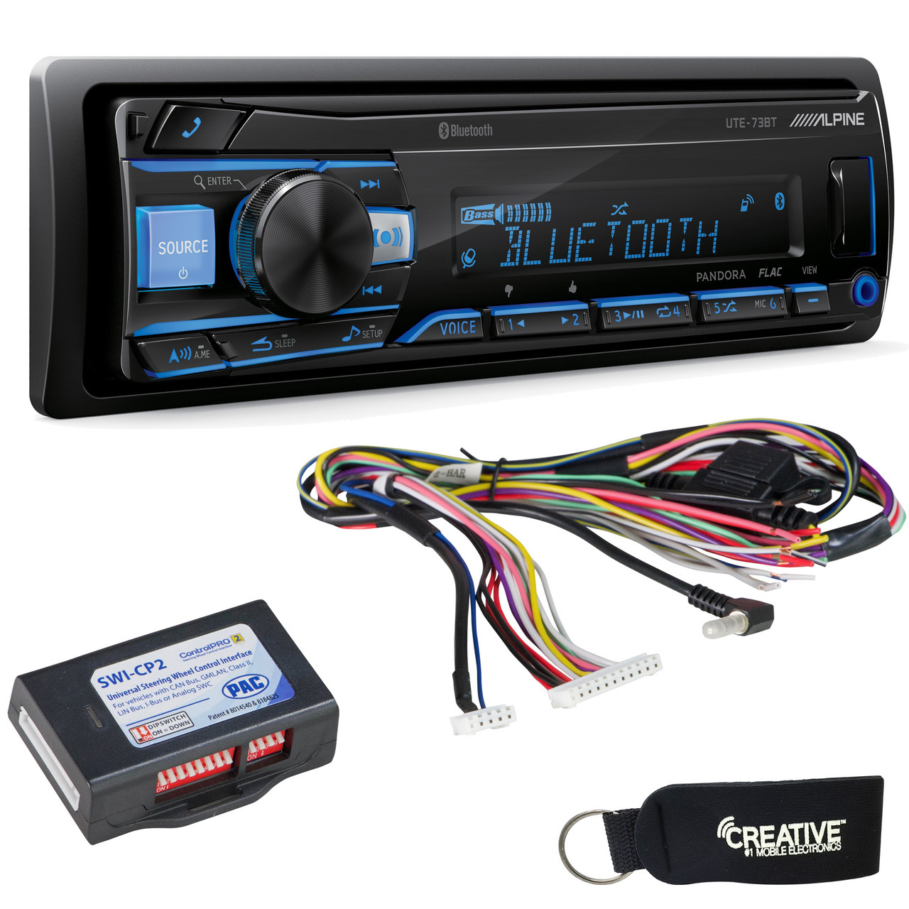 Alpine UTE-73BT Mech-less Bluetooth Digital Media Receiver with