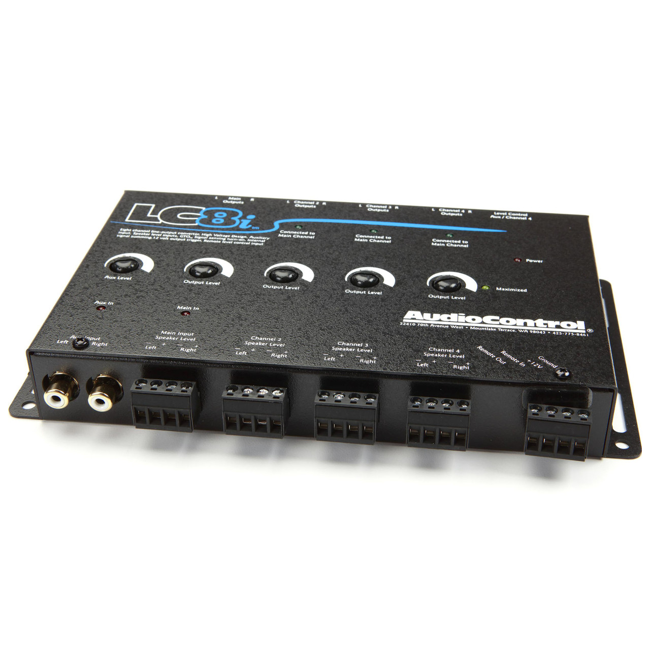 AudioControl LC8i-Black 8-Channel Line Output Converter w// Aux Input