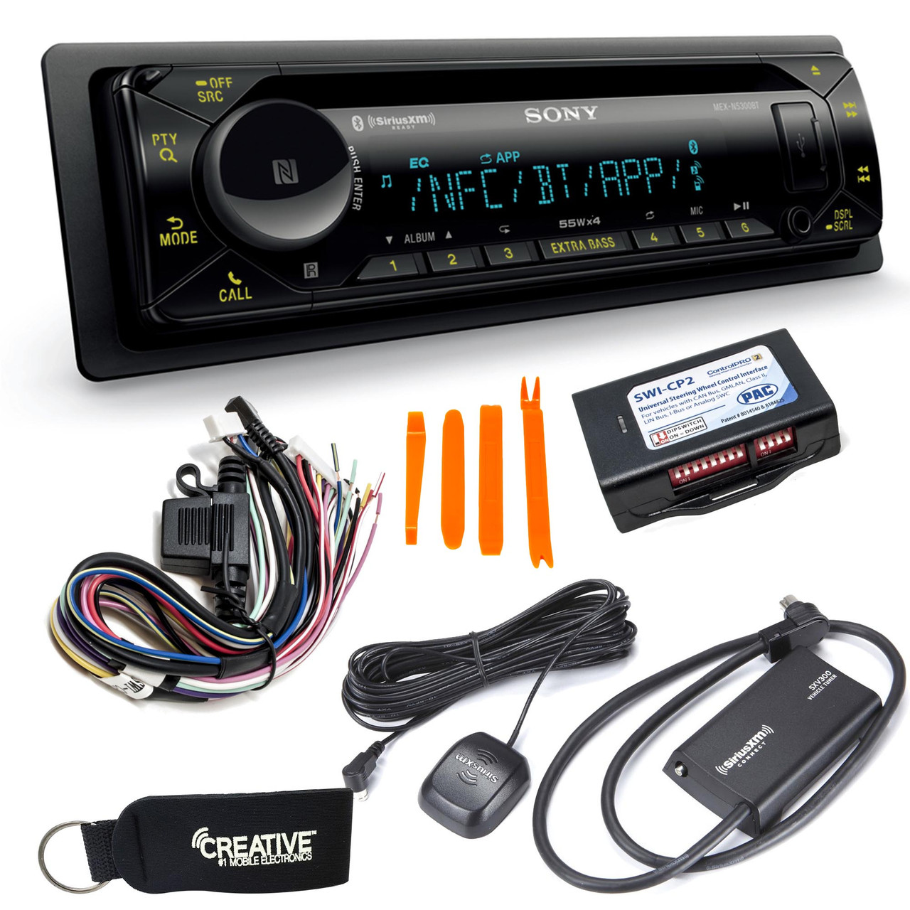Sony MEX-N5300BT Bluetooth CD Receiver With SiriusXM Satellite Radio Tuner  & Steering Wheel Control Interface - Creative Audio