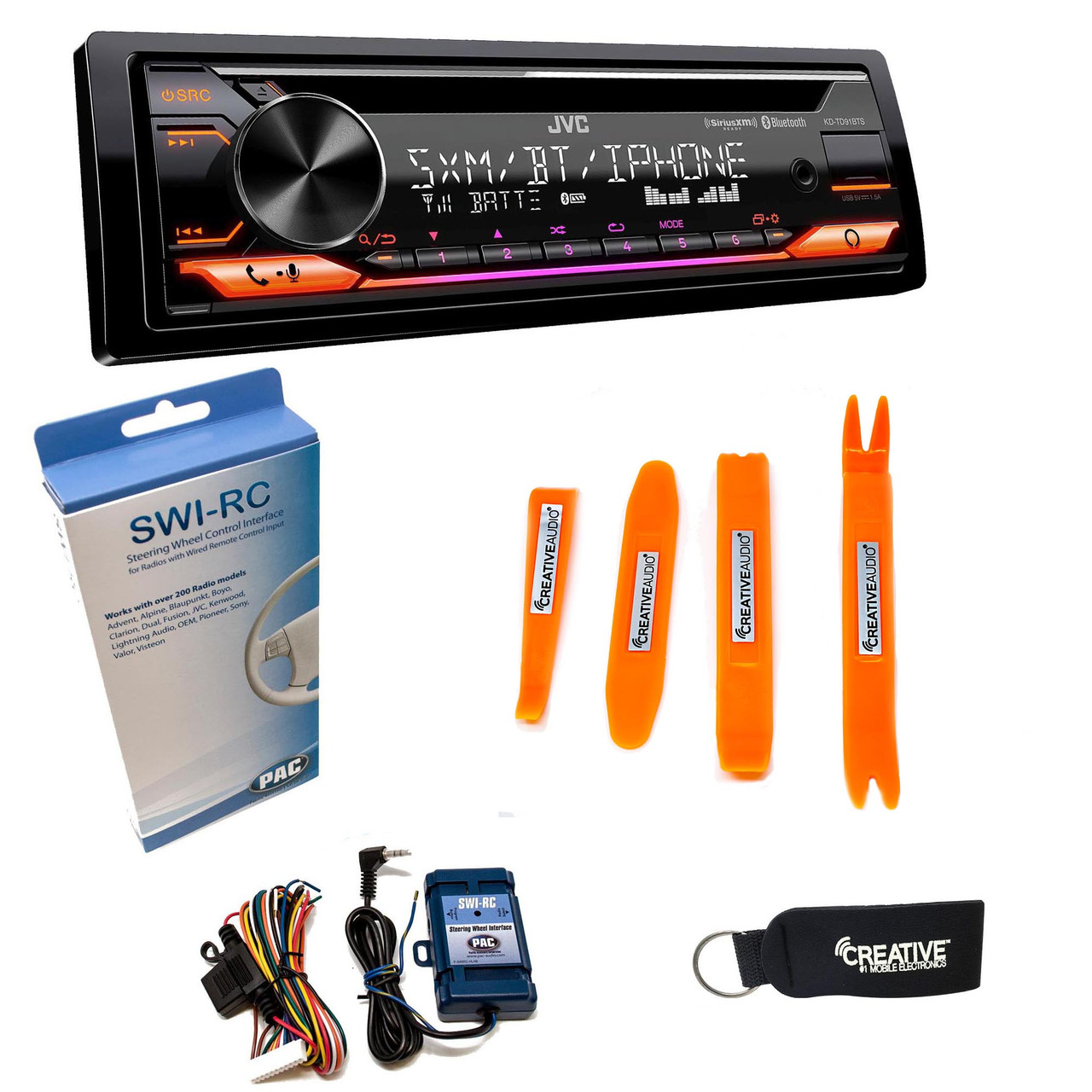 JVC KD-TD91BTS - CD Receiver w/ Bluetooth, USB, Amazon Alexa