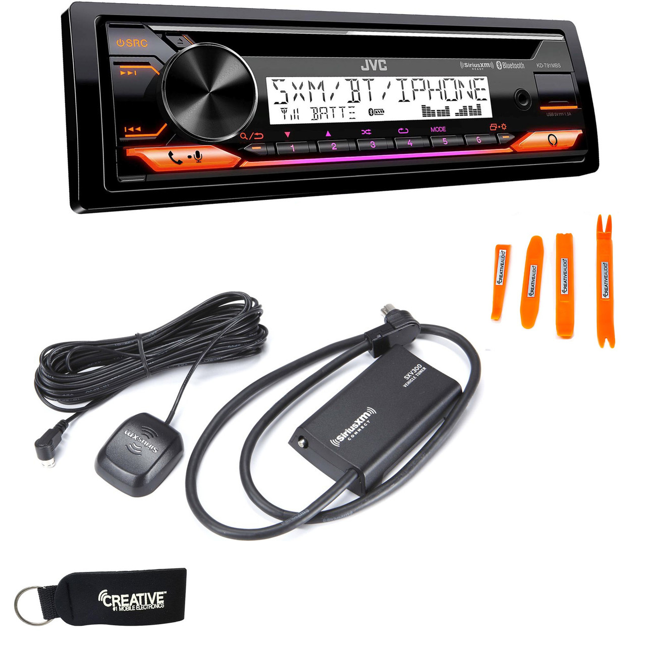 JVC KD-T91MBS Marine Stereo w/ CD, BT, USB, Amazon Alexa + SXV300