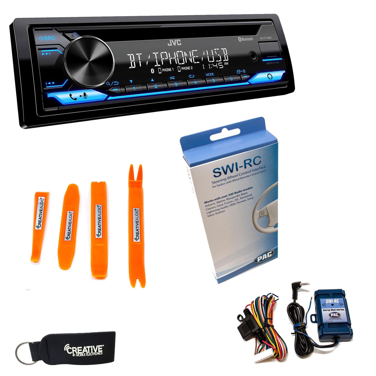 JVC KD-T710BT - CD Receiver featuring Bluetooth, Front USB, AUX