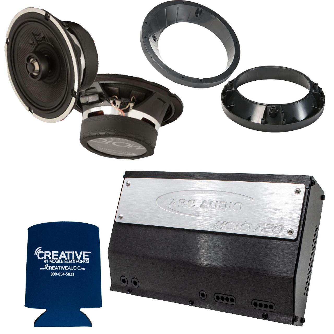 ARC Audio Moto 720.4 Amplifier & A Pair Moto602V2 6.5