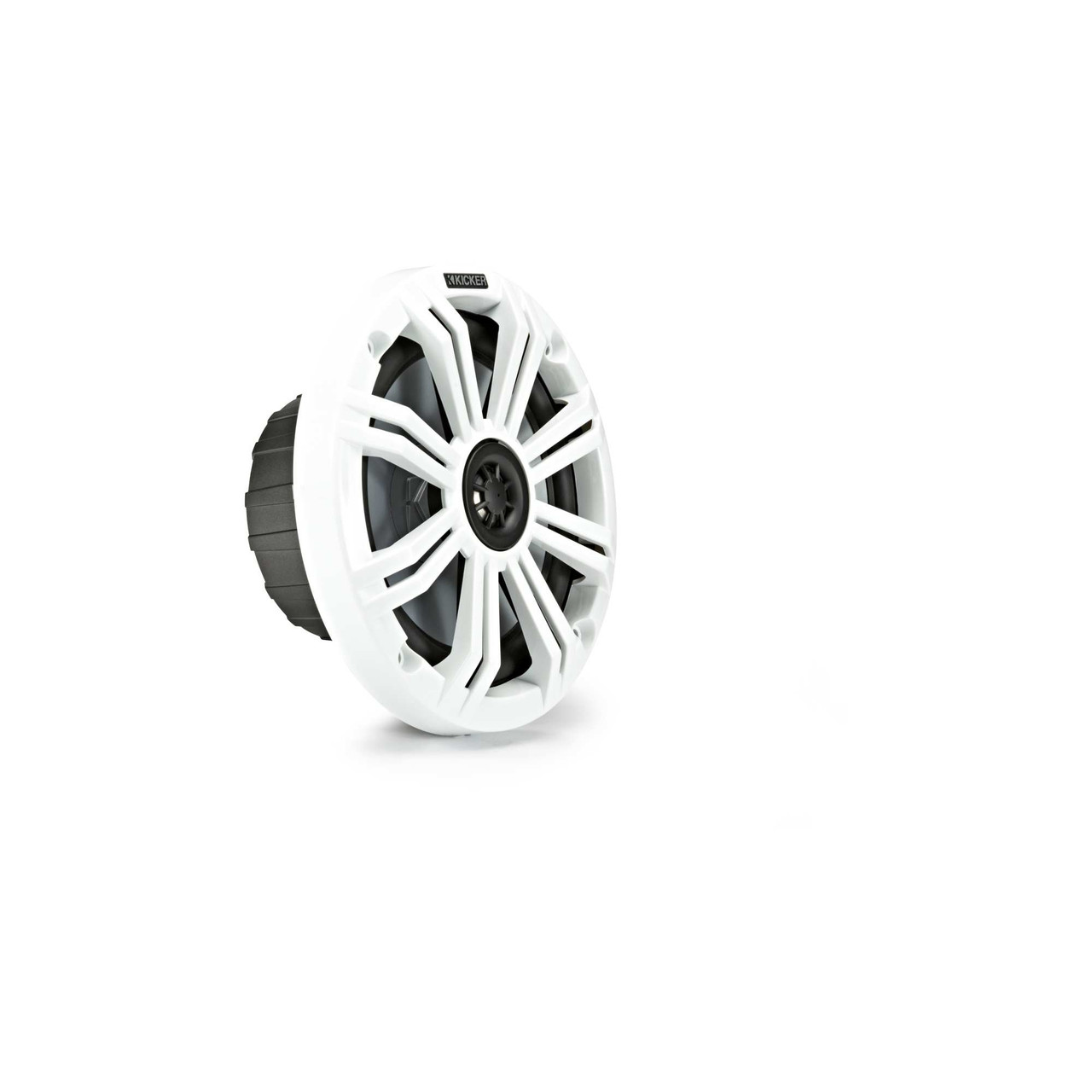 Charcoal and White Grilles Kicker KM65 6.5-Inch 20mm 165mm Marine Coaxial Speakers with 3//4-Inch Tweeters 4-Ohm