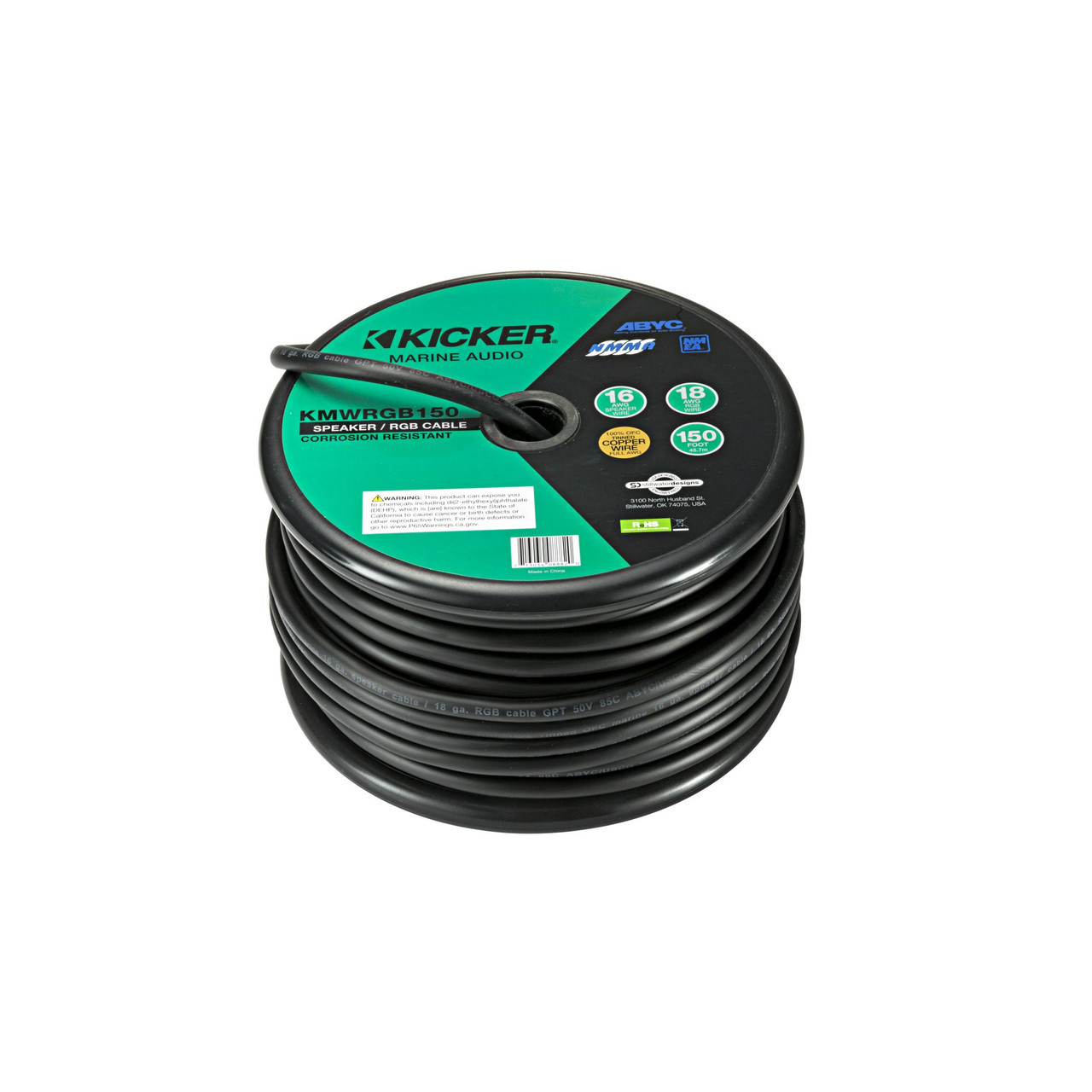 Kicker 46KMWRGB150 Marine 16awg Speaker Wire + Marine 18awg Rgb