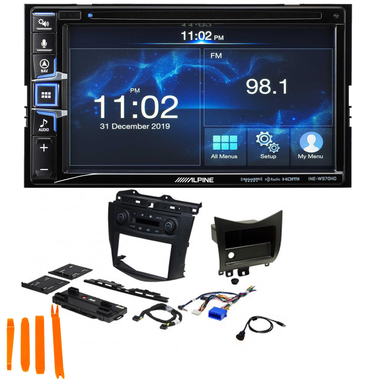 Alpine Bundle - INE-W970HD 6.5-Inch Nav Receiver with PAC RPK4