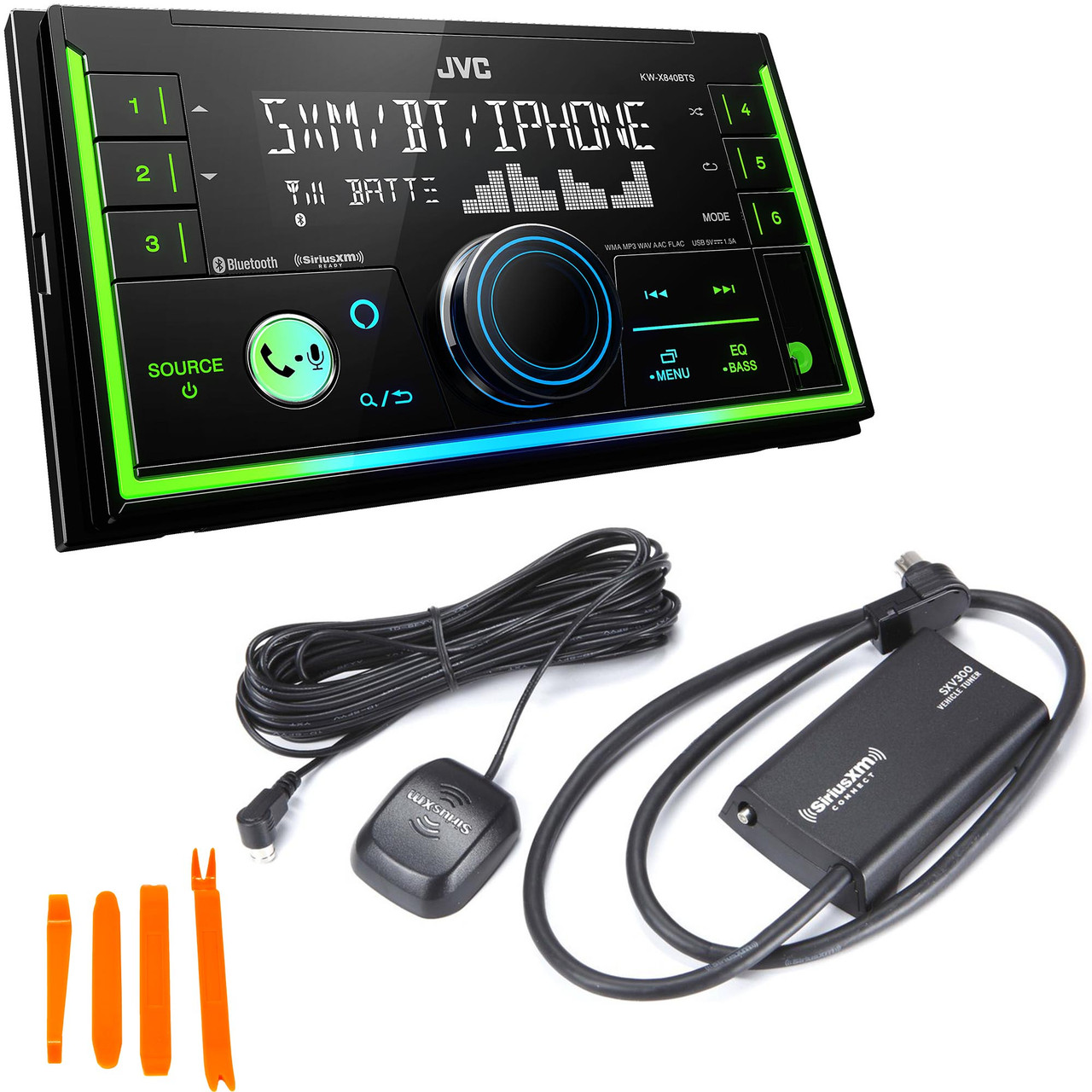 JVC KW-X840BTS 2-Din Digital Media Receiver compatible with SXV300