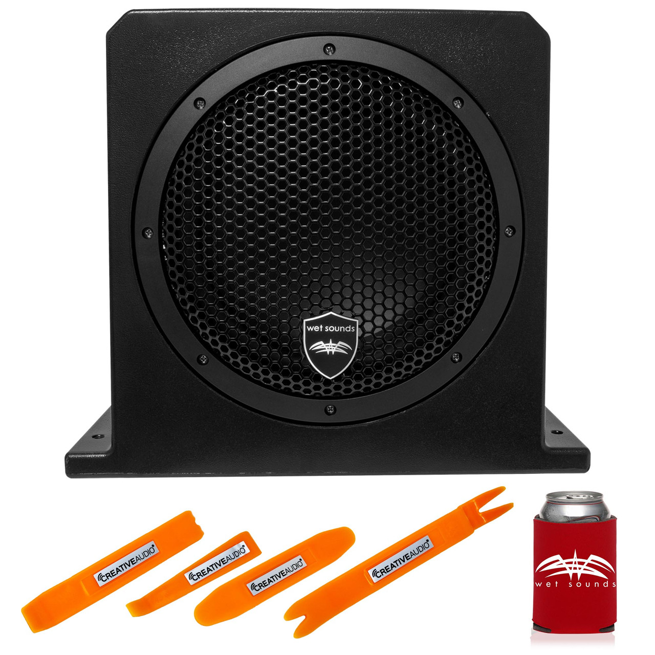 Wet Sounds Stealth AS-10 500 watts Active Subwoofer Enclosure With Creative  Audio Panel Tool Kit - Creative Audio
