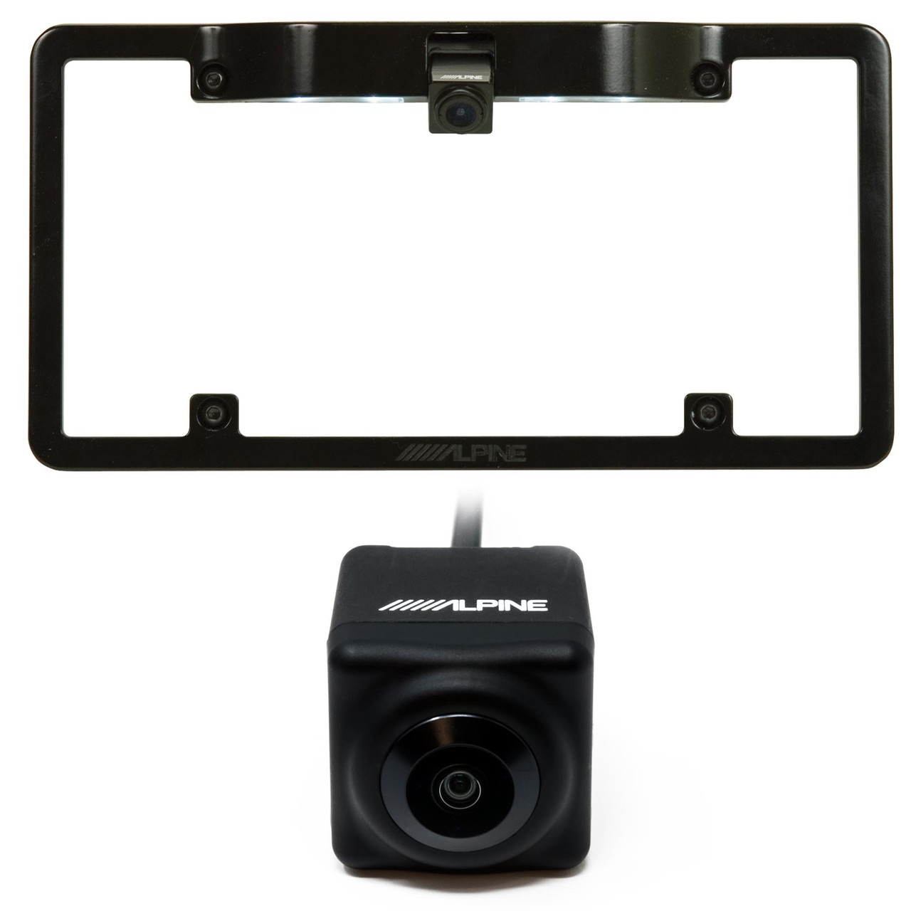 Alpine KTX-C10LP License Plate Frame with Alpine HCE-C1100 HDR