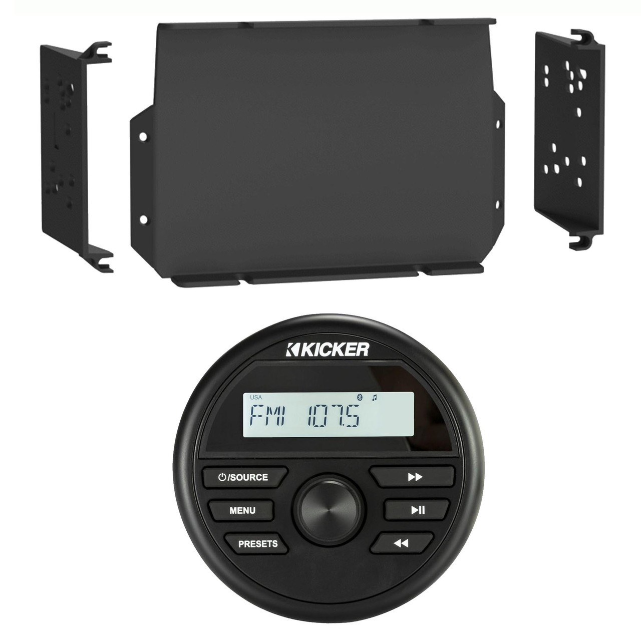Kicker Weather-Resistant Marine Bluetooth USB RCA Stereo Receiver