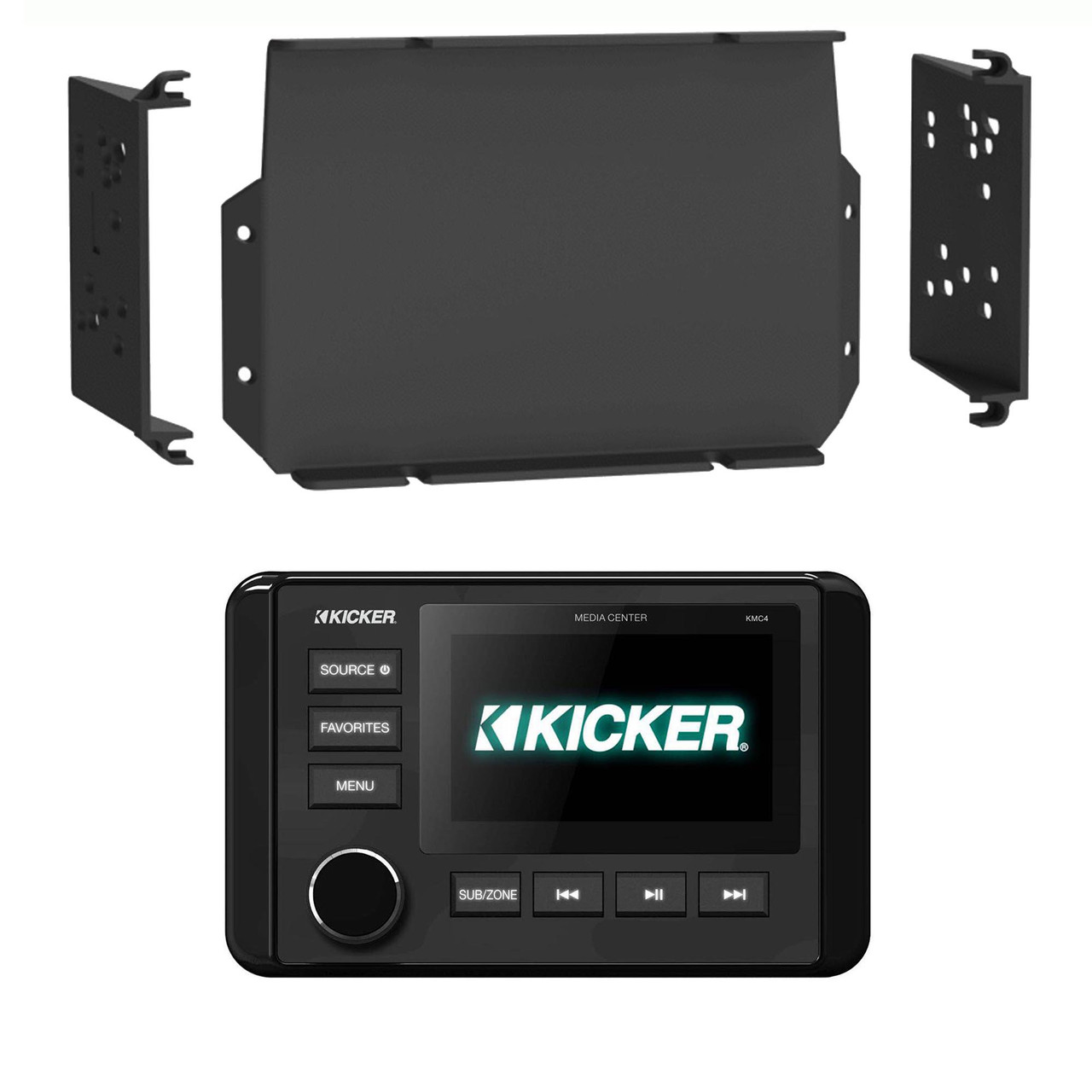 Kicker KMC4 Waterproof Marine Radio with MPS-GEN02 16-20 Polaris