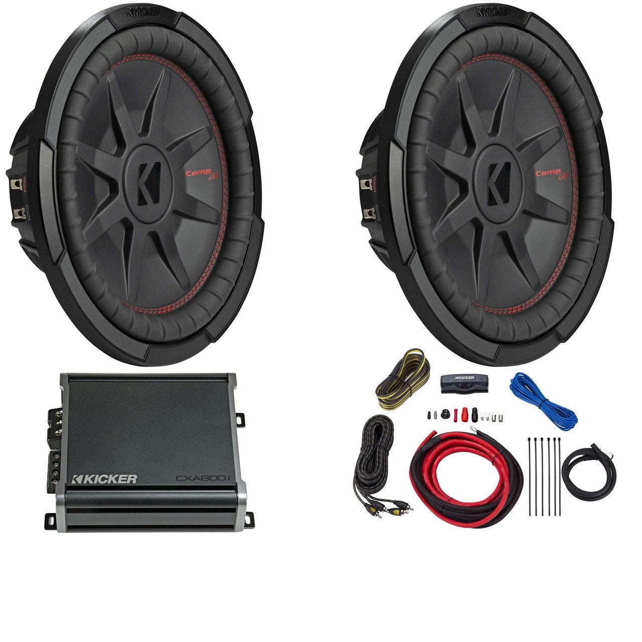 Kicker 12 Inch Comp RT Thin Woofer Includes Two 48CWRT122 Package