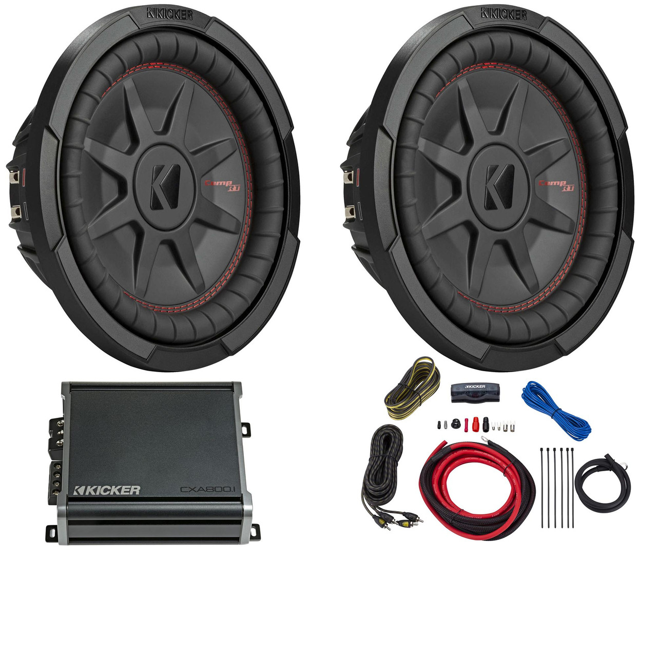 Kicker 10 Inch Comp RT Thin Woofer Includes Two 48CWRT102 Package