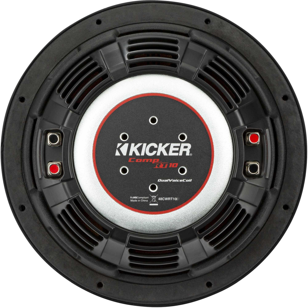 KICKER 48DCWR102 CompR 10 Dual subwoofers in Vented Enclosure, 2ohm