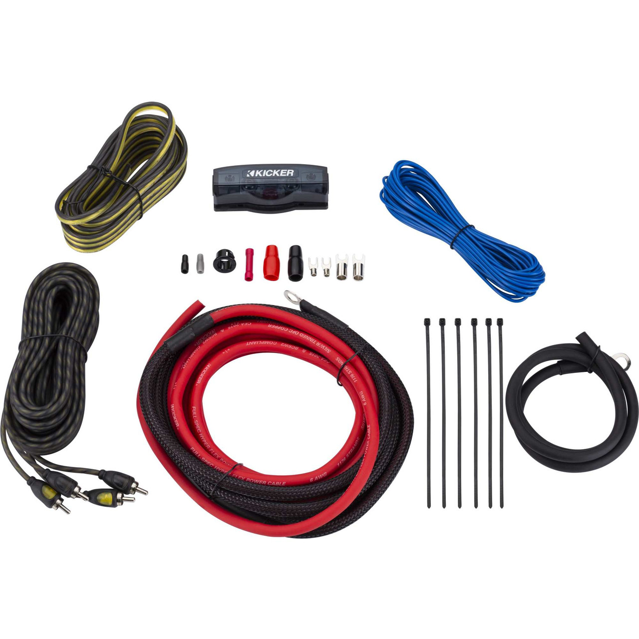 Kicker 47VK6 VK6 6AWG Complete Amplifier Wiring Kit w/2CH