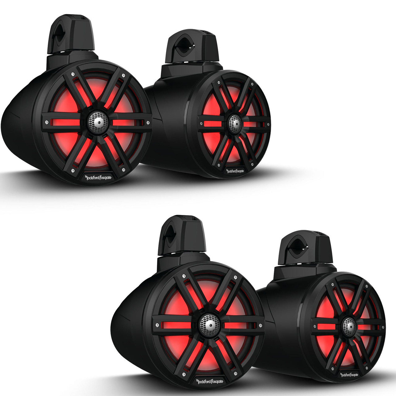 Rockford Fosgate 2 Pairs of M2WL-8B 8” Color Optix Wake Tower