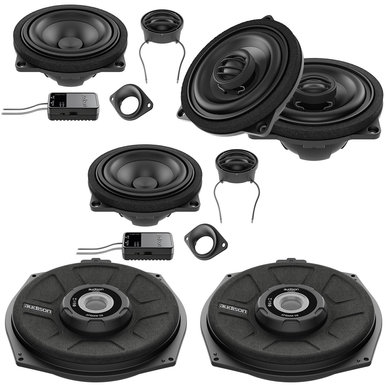 Audison Front Speakers, Rear Speakers & Subwoofer Bundle Compatible With 07-13 BMW 3 Series E93 HiFi Sound System - Creative Audio