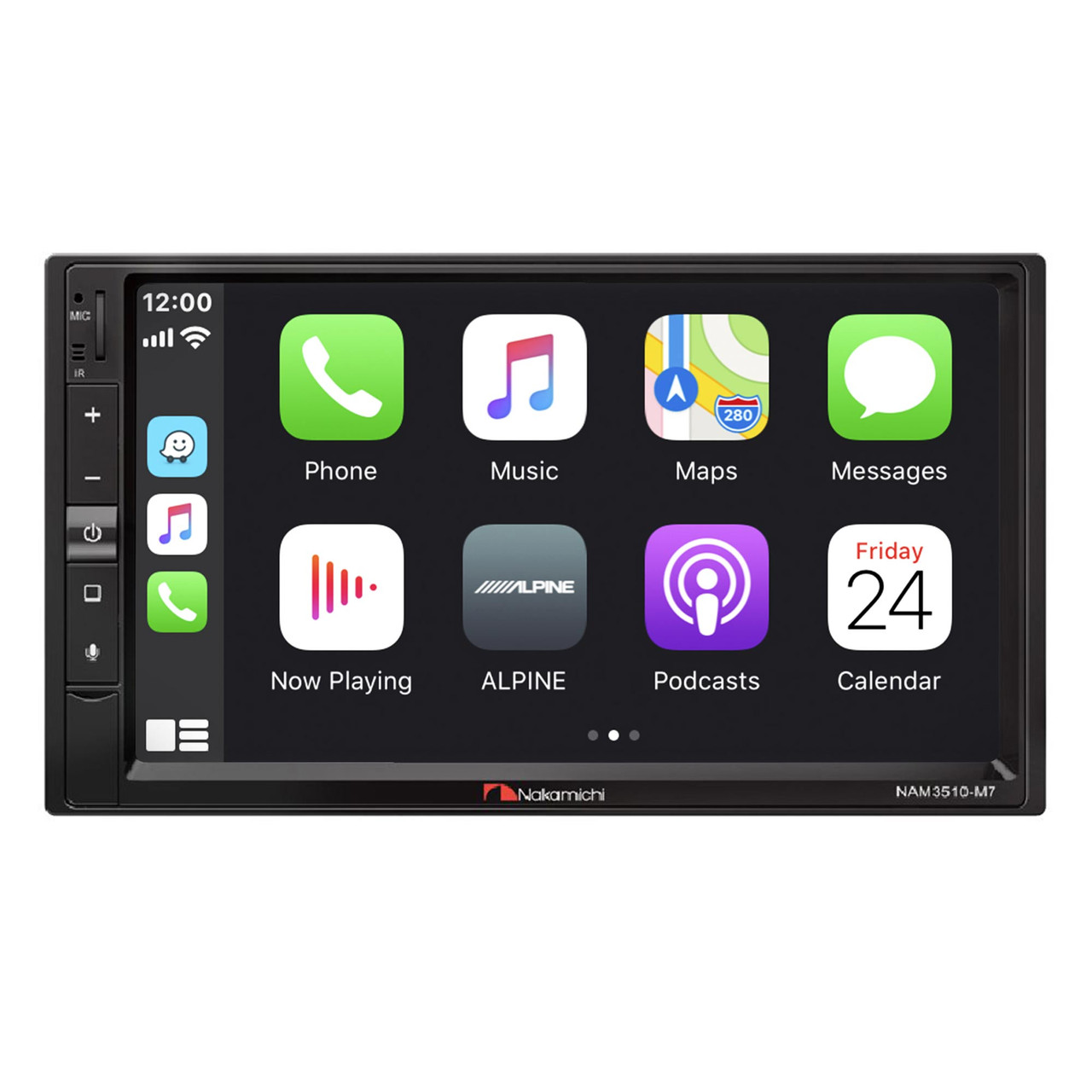 Wegrijden Product Trots Nakamichi NAM3510-M7 7" Touchscreen In-Dash Double-DIN Stereo Compatible  with Apple CarPlay & Android Auto - Creative Audio