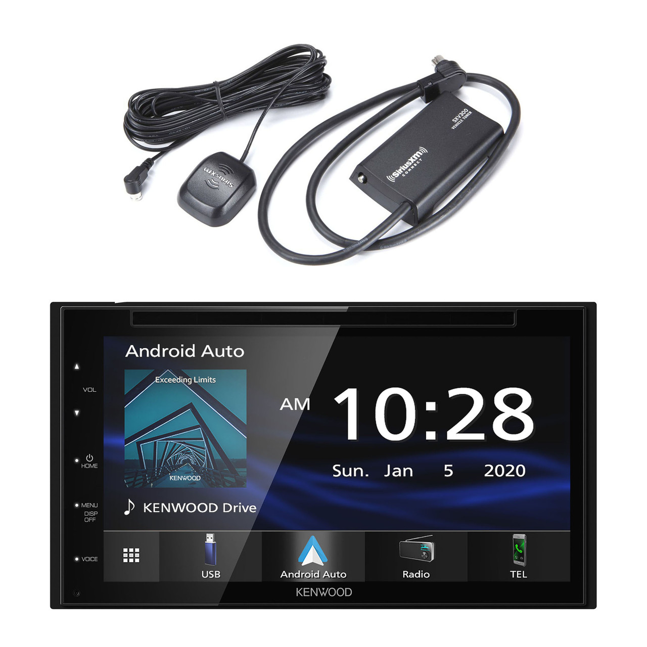 Kenwood DDX57S MultiMedia Receiver Compatible With Apple CarPlay & Android  Auto with SXV300V1 SiriusXM Tuner