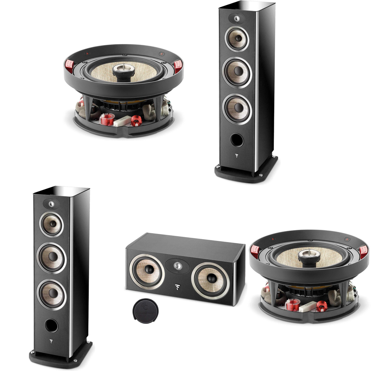 Focal Aria948 Black Tower Speaker Pair 
