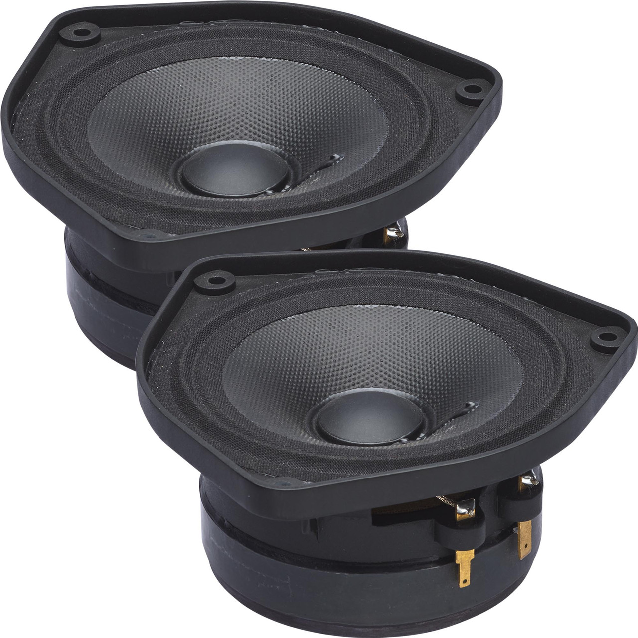 PowerBass 2 Pairs of OE-400 Mid Range 2-Ohm Speakers - in Replacements compatible with select Bose equipped Vehicles - Creative Audio