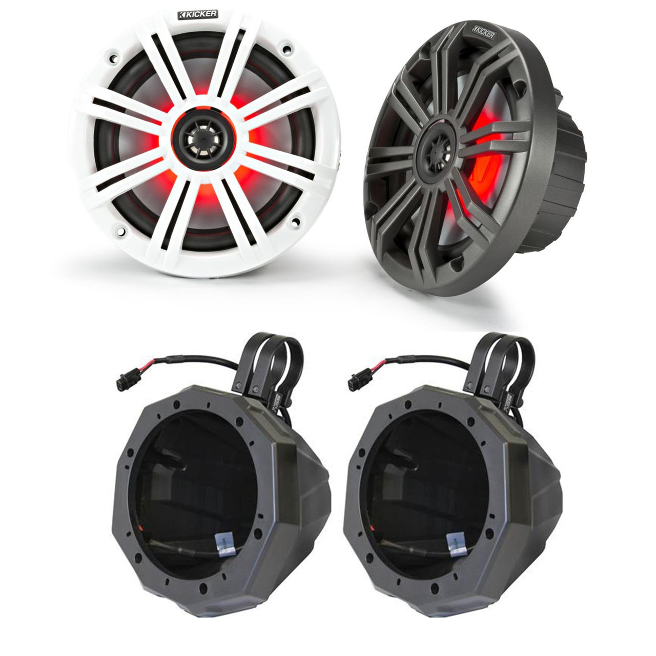 Kicker hot sale led speakers