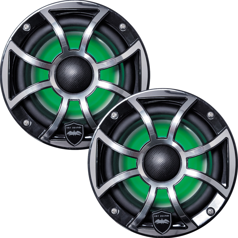 Wet Sounds Refurbished REVO 6-XSB-SS Black XS / Stainless Overlay