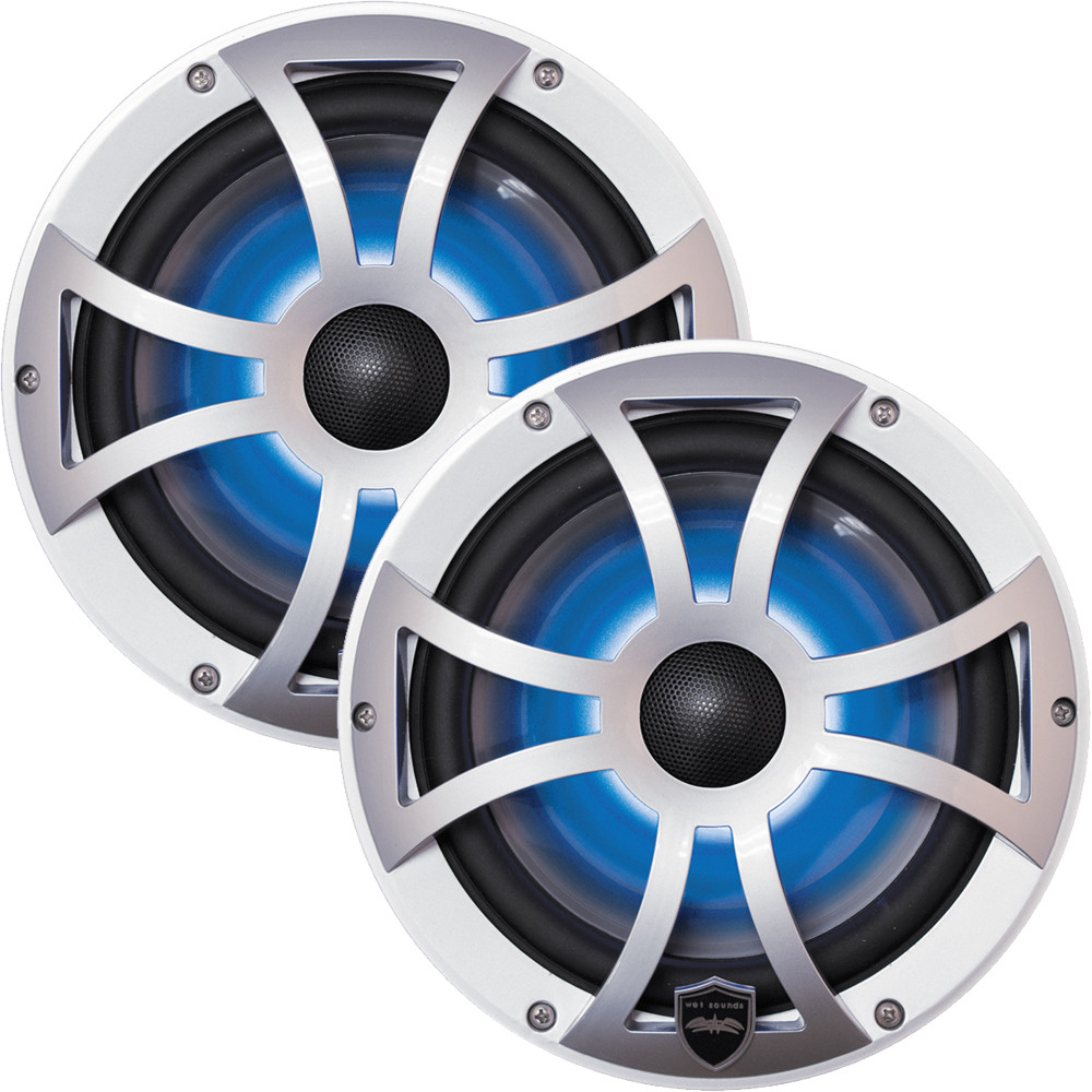 Refurbished Wet Sounds REVO 8-XSS Silver Open XS Grille 8 Inch
