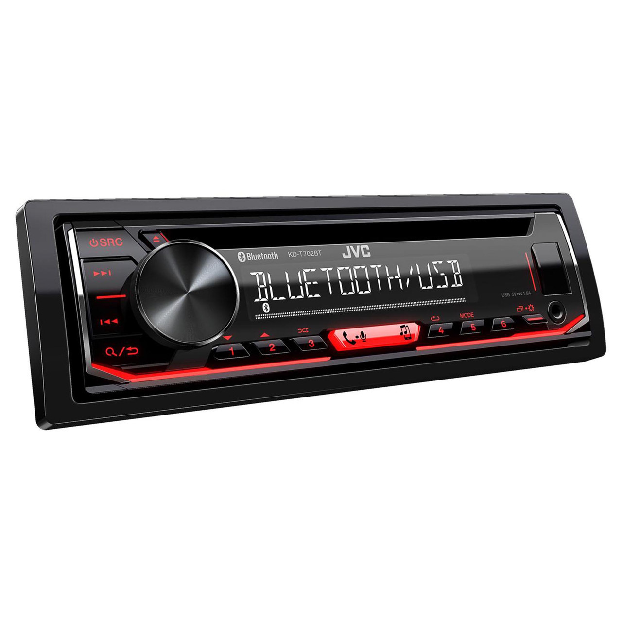 JVC DIN CD/AM/FM/BT/USB/3.5入力 z2zed1b JVC KD-T720BT 1-DIN CD Receiver with Bluetooth Wireless Technology