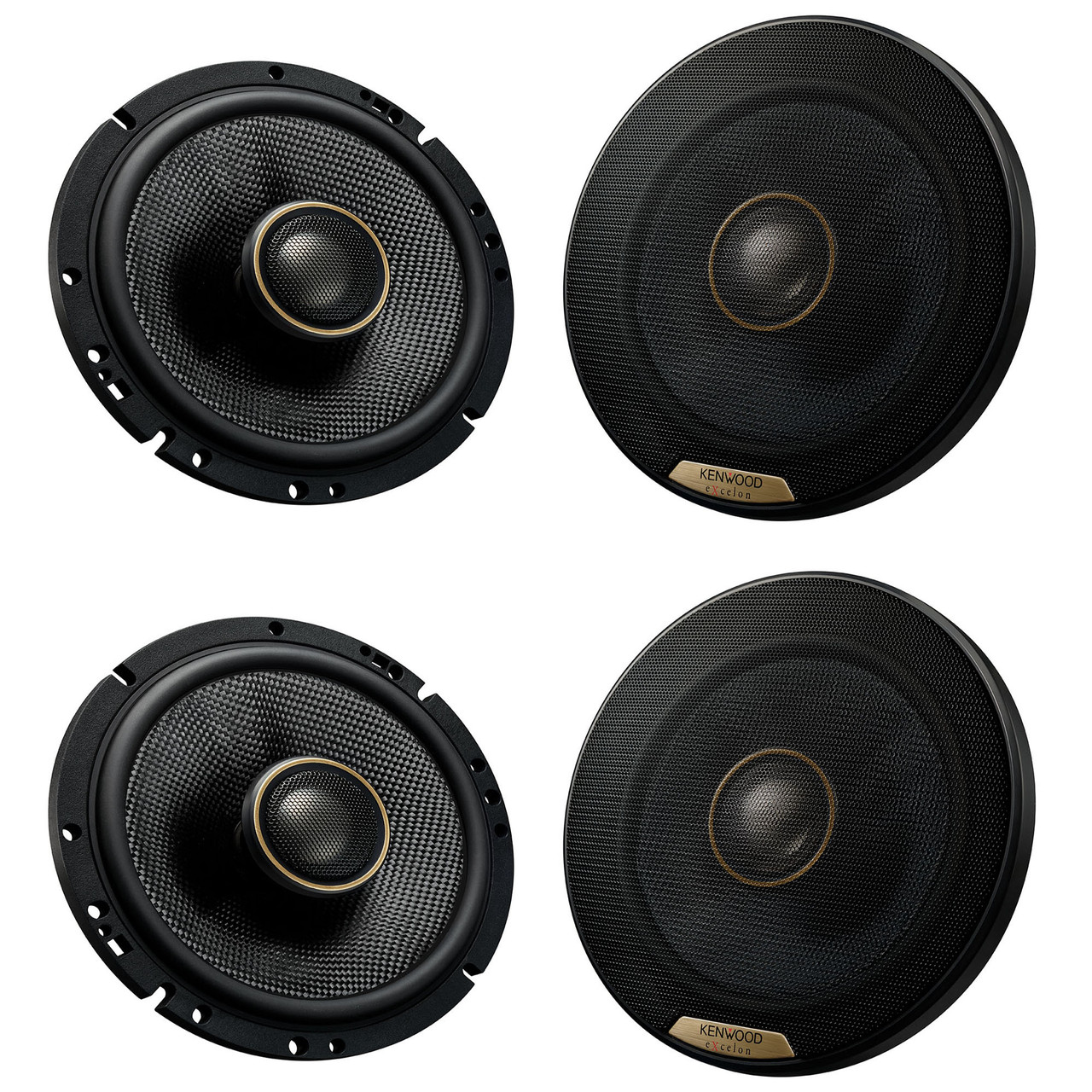 Kenwood 2 Pairs of XR-1701 6 1/2 2-way Coaxial Speakers - Creative