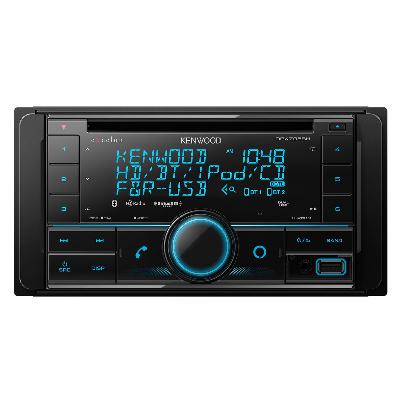 Kenwood eXcelon DPX795BH Bluetooth USB Double DIN CD receiver with a