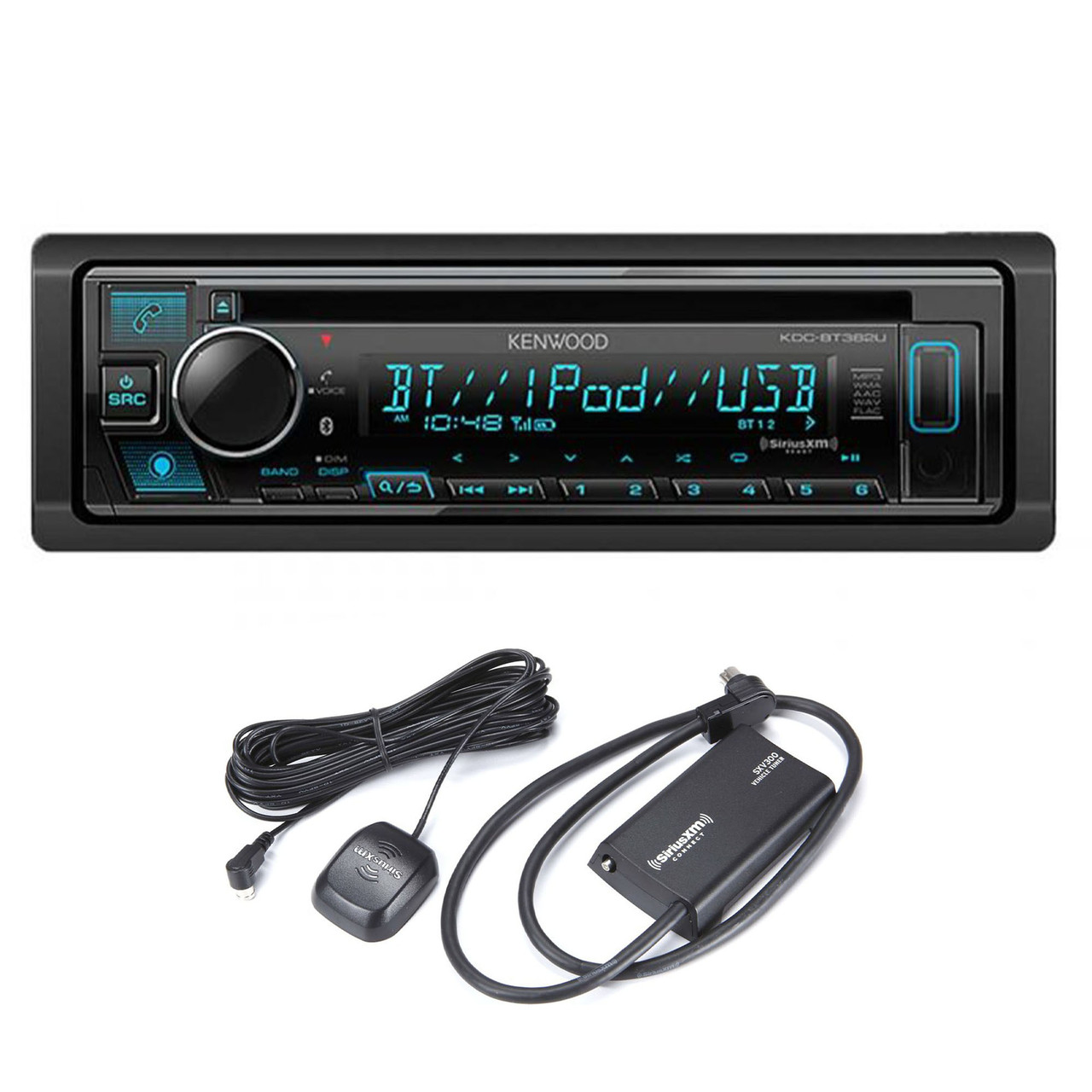 Kenwood KDC-BT382U CD Receiver with Bluetooth, Compatible with 