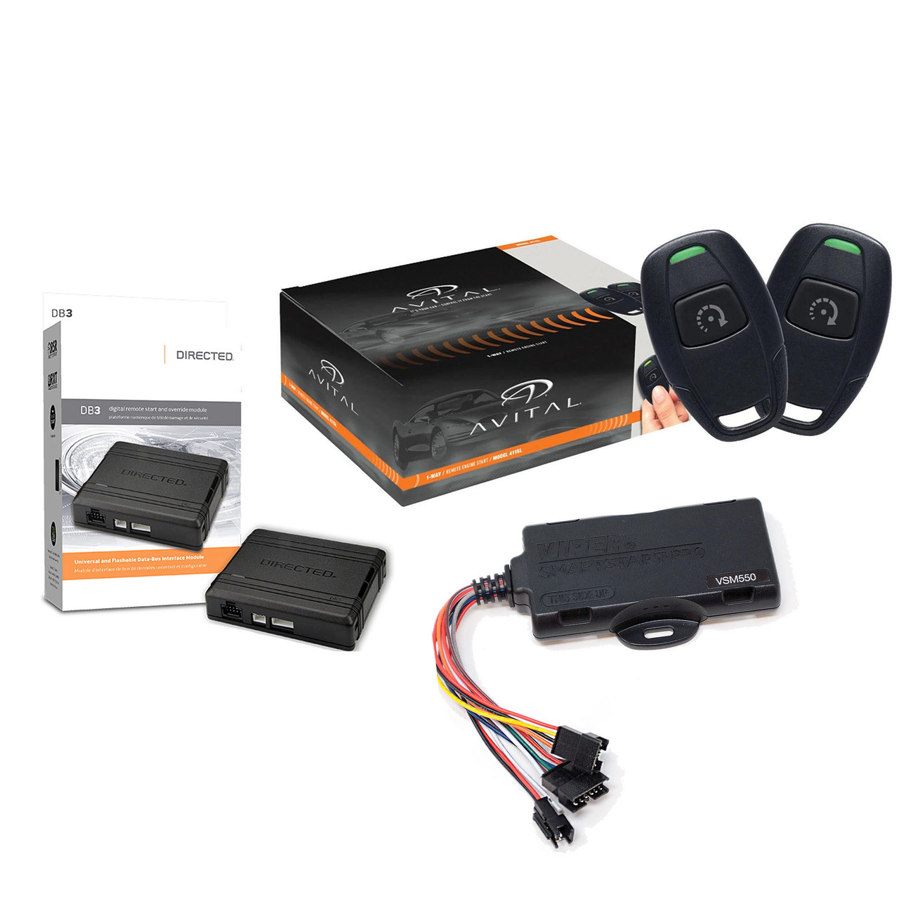 Avital 4115L 1-BTN Remote Start System 1/4 Mile Range with