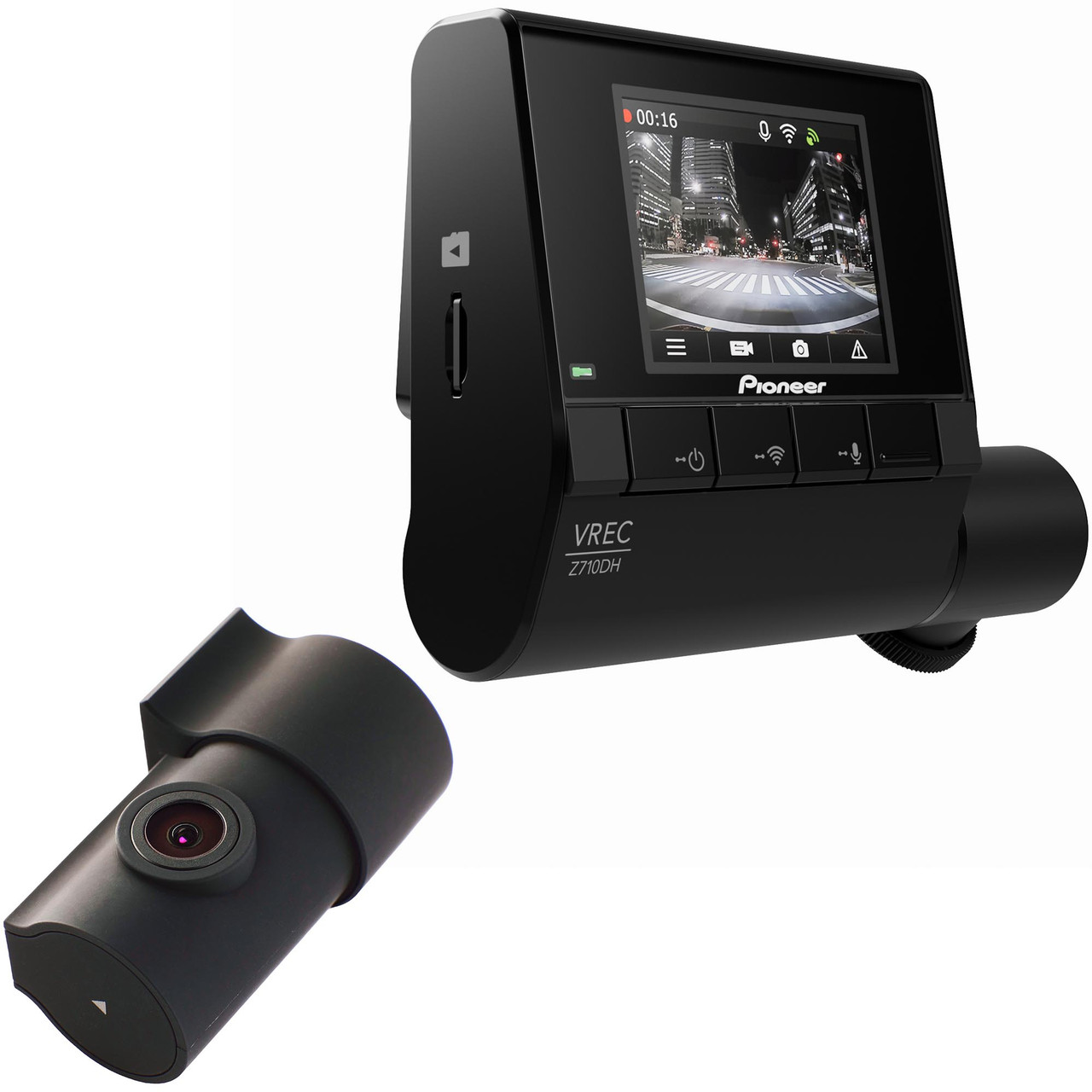 Pioneer VREC-Z710DH 2-Channel Dual Recording 1080p HD Dash Camera System  with WiFi and 2 LCD Screen - Creative Audio