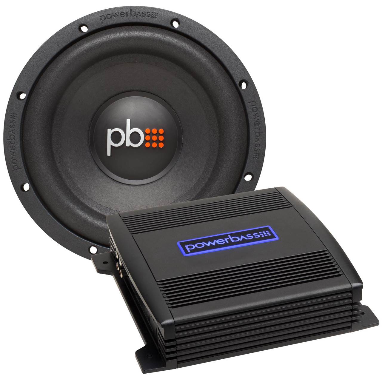 PowerBass ASA3-200.2 100 Watt x 2 @ 2-Ohm Amplifier with S-84 - 8