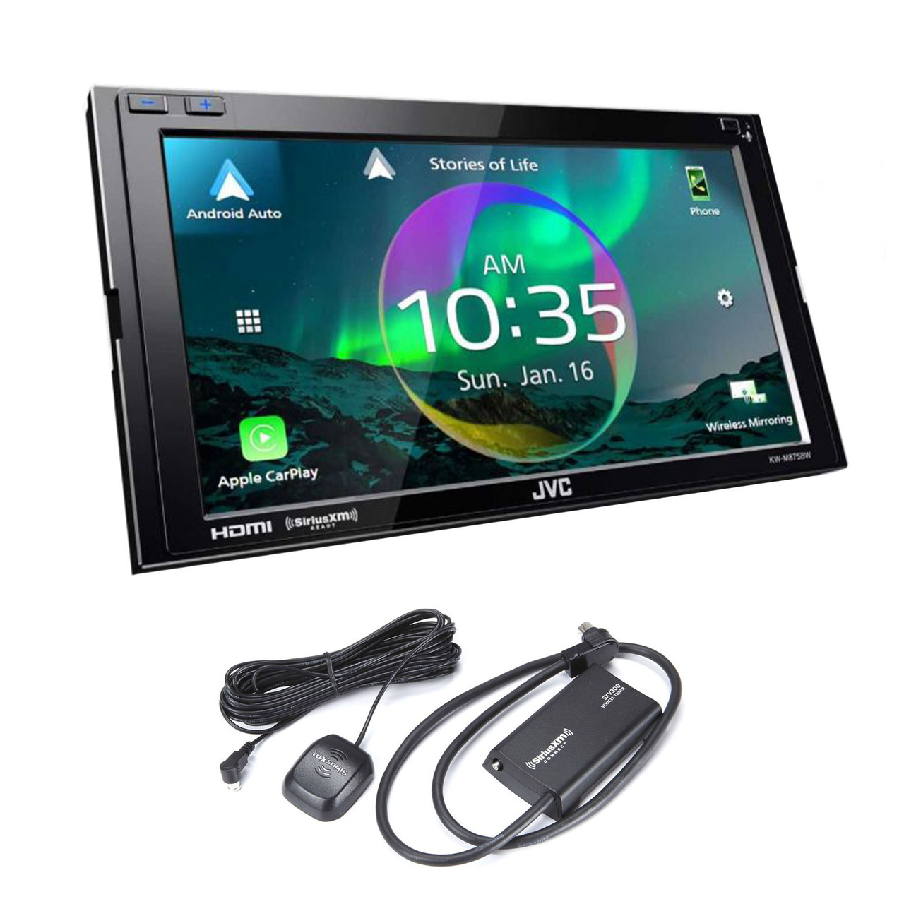 JVC KW-M875BW Digital Multimedia Receiver w/ Wireless CarPlay and