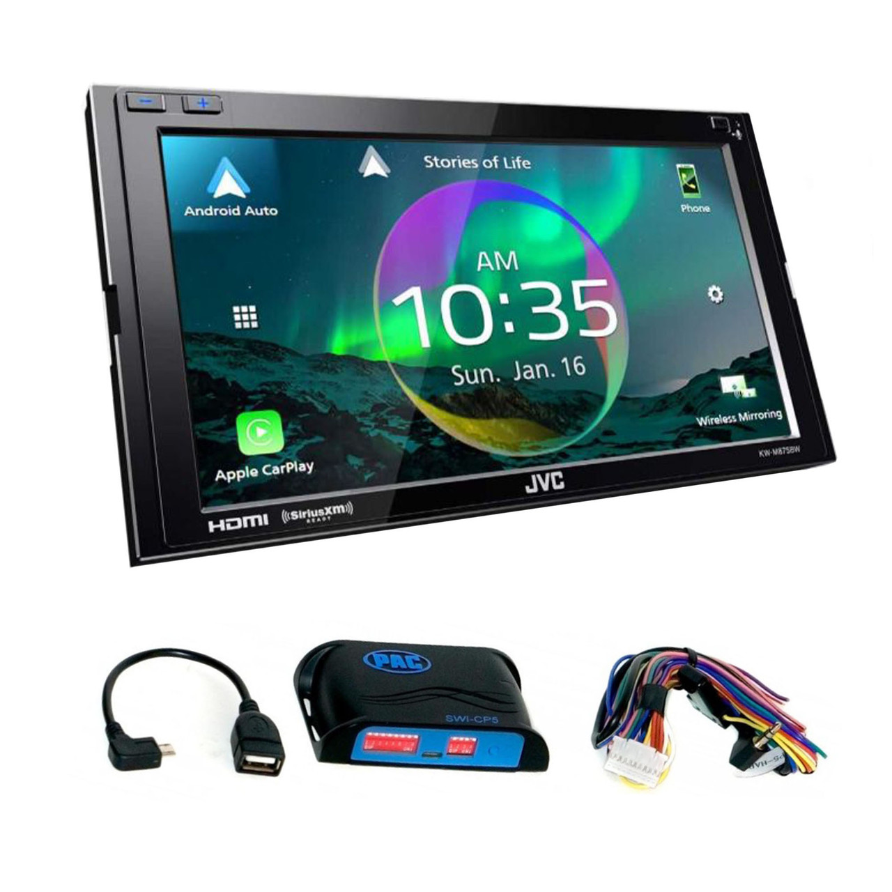 JVC KW-M875BW Digital Multimedia Receiver w/ Wireless CarPlay and