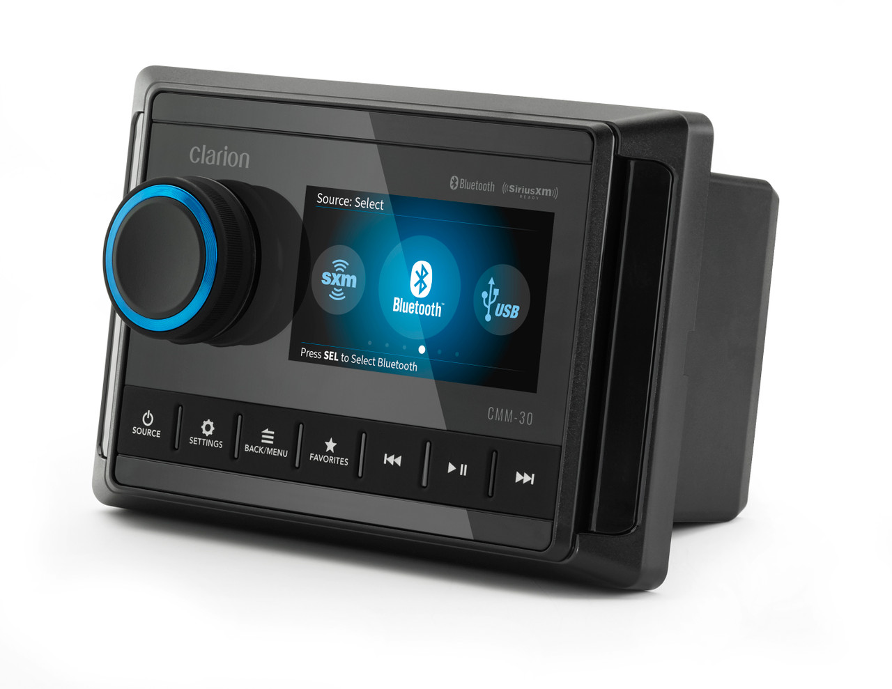 Clarion CMM-30 - Marine Source Unit with Color LCD Display, 8