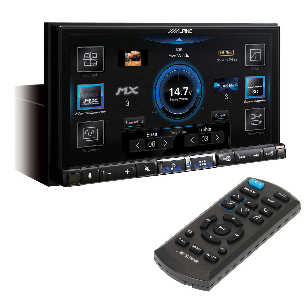 ALPINE EX500V ヘッドユニット Alpine iLX-507 Digital multimedia receiver & RUE-4360 Remote