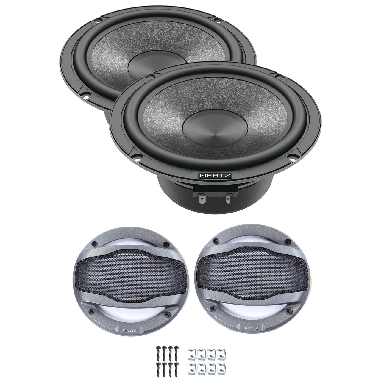 Hertz Cento C 165 6 1/2 Woofer Pair with 1 set CG 165 Grills