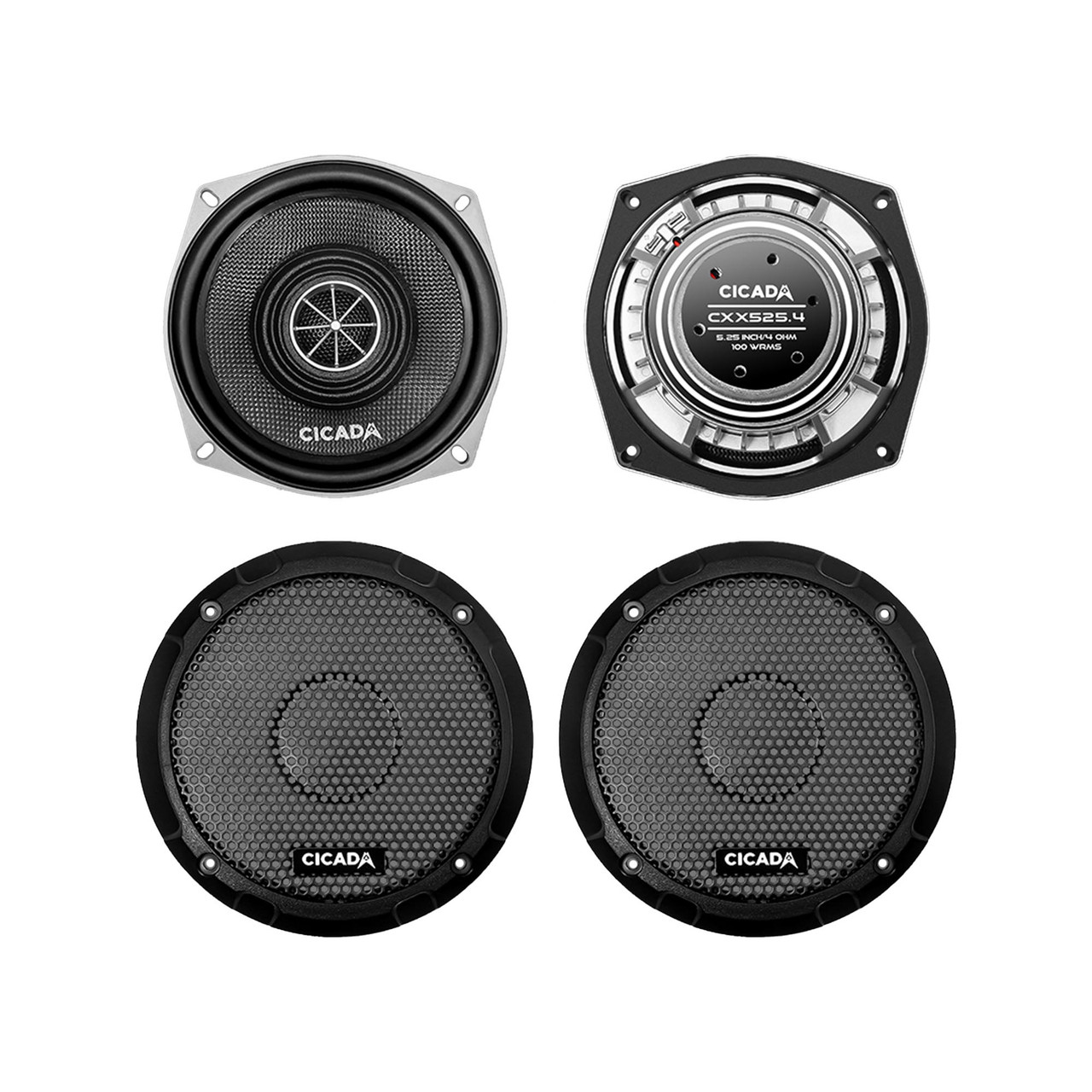 カメオ Cicada Audio CXX525.4 - Pro Coaxial Speakers 5.25-inch - 4 Ohm