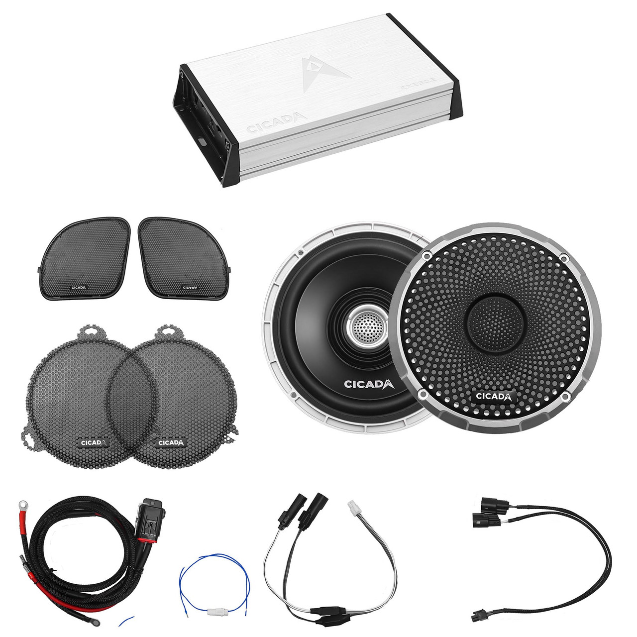 Cicada Audio CXCX-2X2 - 2-Channel Coaxial Amplifier & 2 Speaker