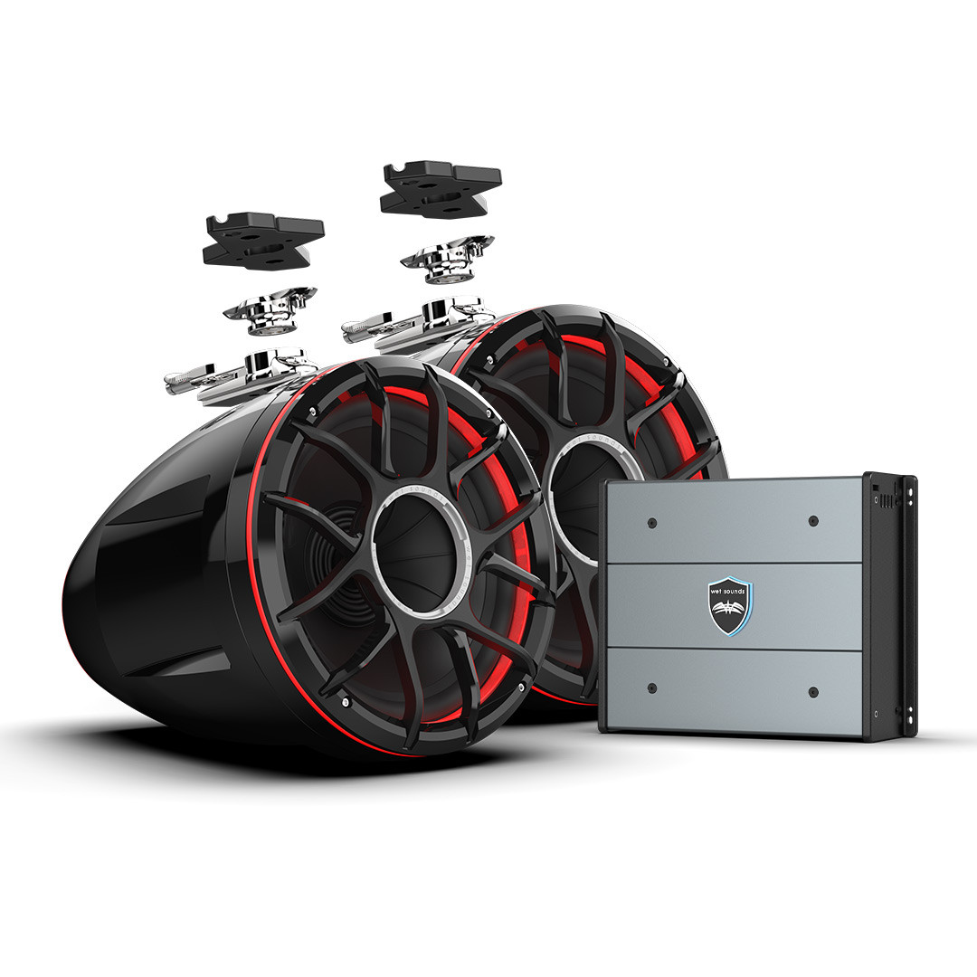 Wet Sounds JEEP-JL-LVL2-T - 800 Watt Tower Speaker Audio Upgrade