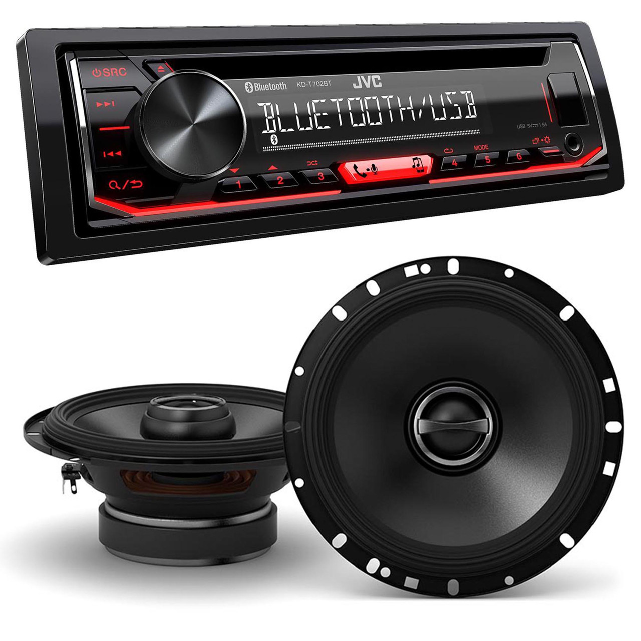 JVC KD-T720BT 1-DIN CD Receiver with Bluetooth Wireless Technology