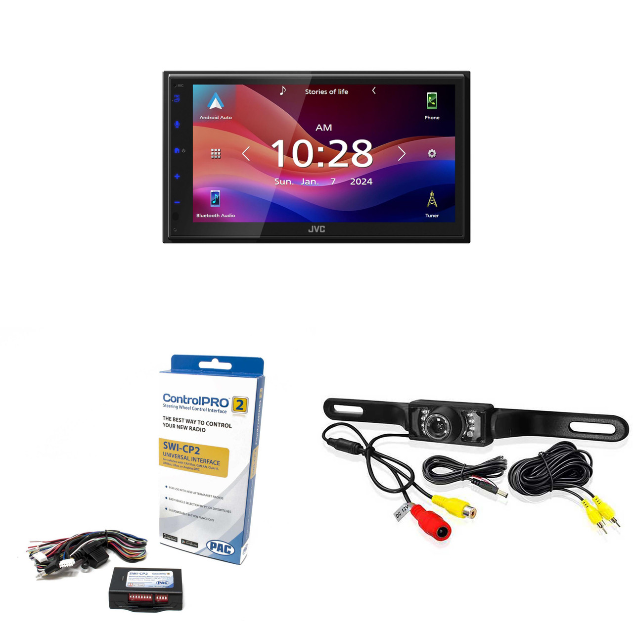 JVC KW-M590BT Digital Media Receiver Featuring 6.8