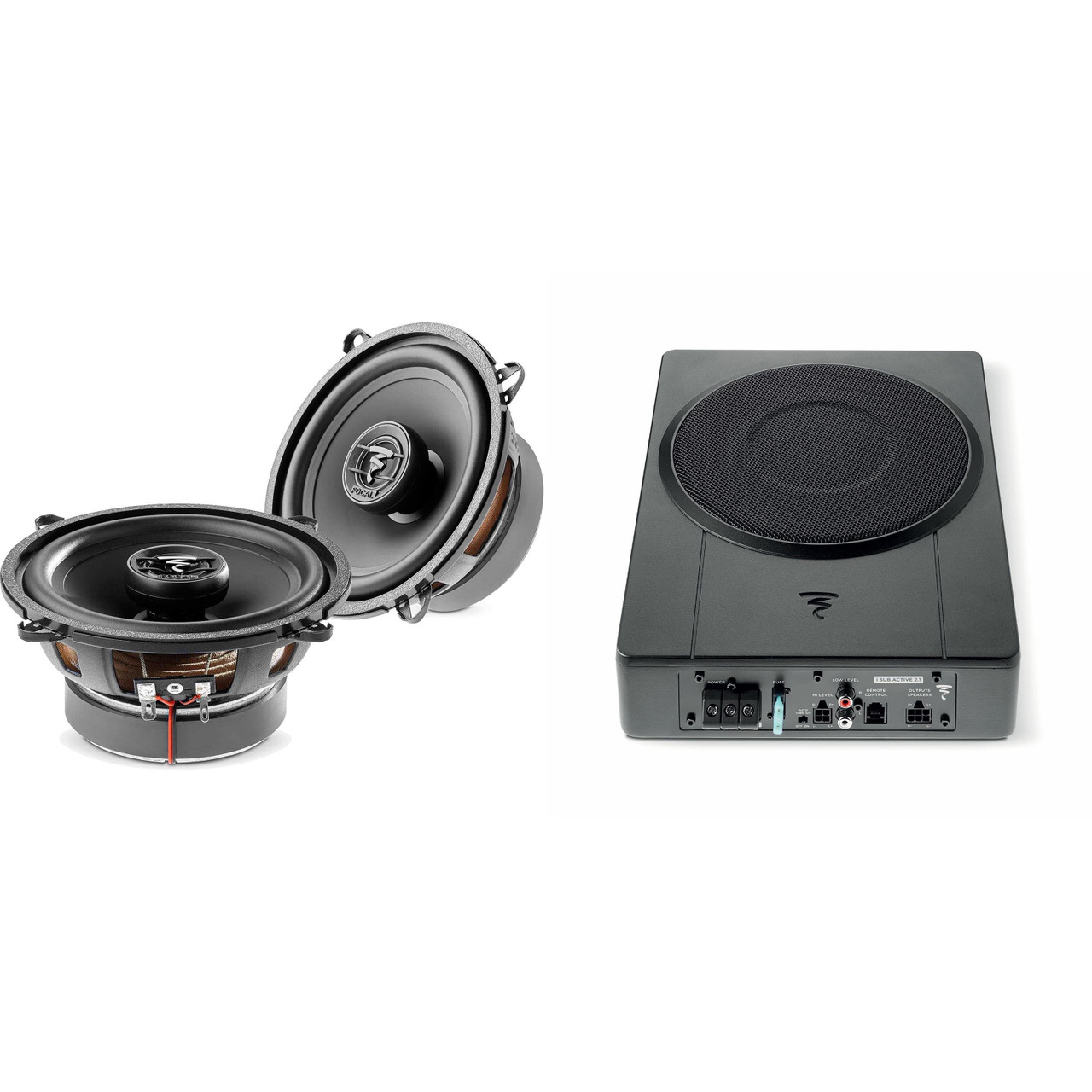 Focal ISUBACTIVE2.1 8” Underseat Amplified Subwoofer, RMS: 130W