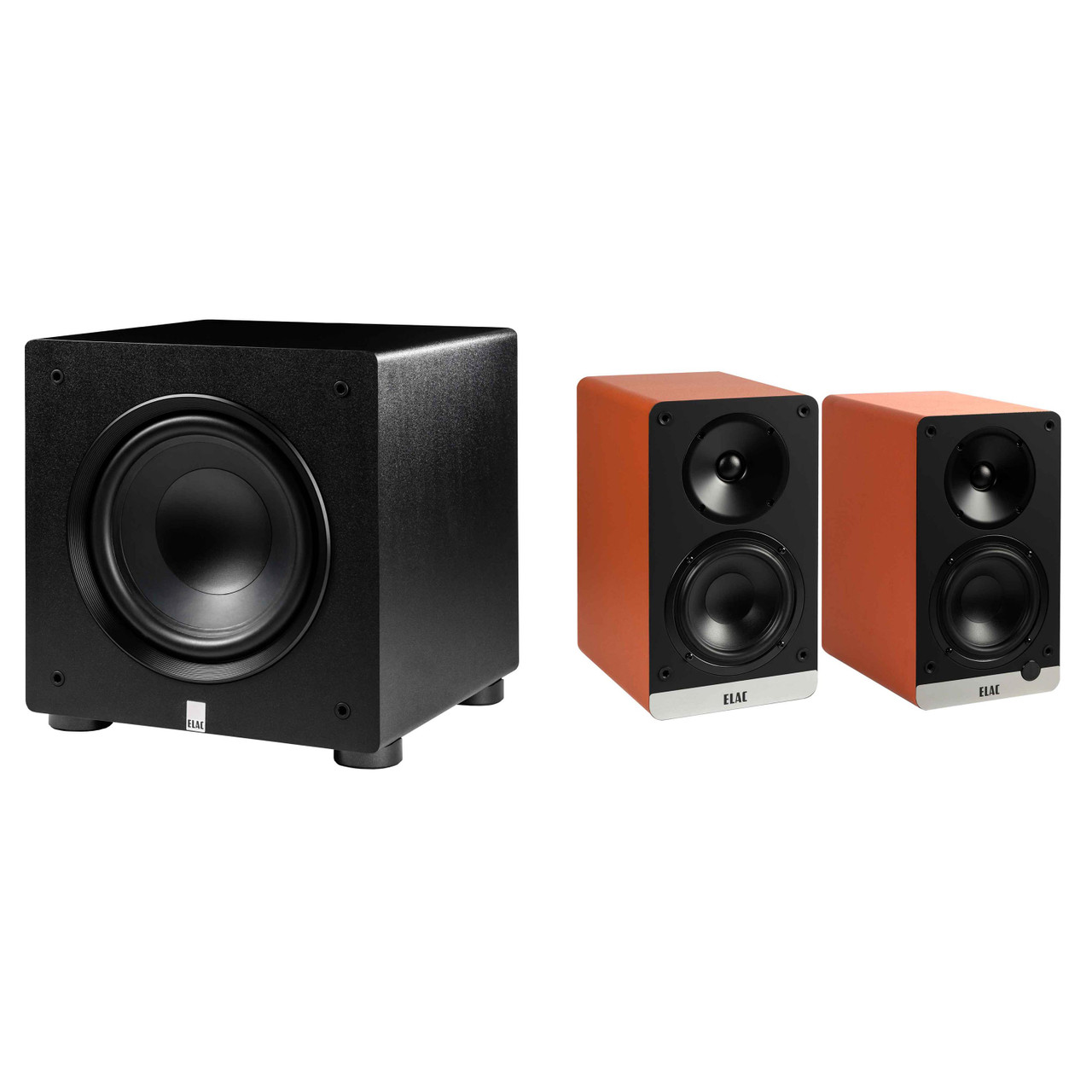 Elac DCB41-OR Debut ConneX Powered Speakers Orange, Pair