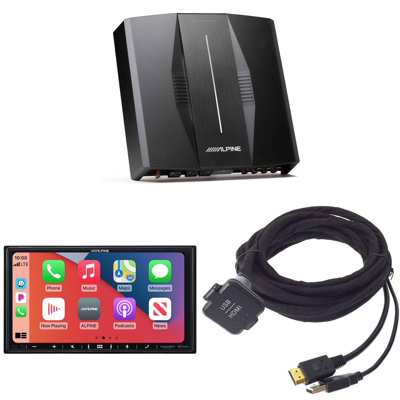 Alpine iLX-407, KCU-315UH USB / HDMI Extension Cable & PXE-C80-88 