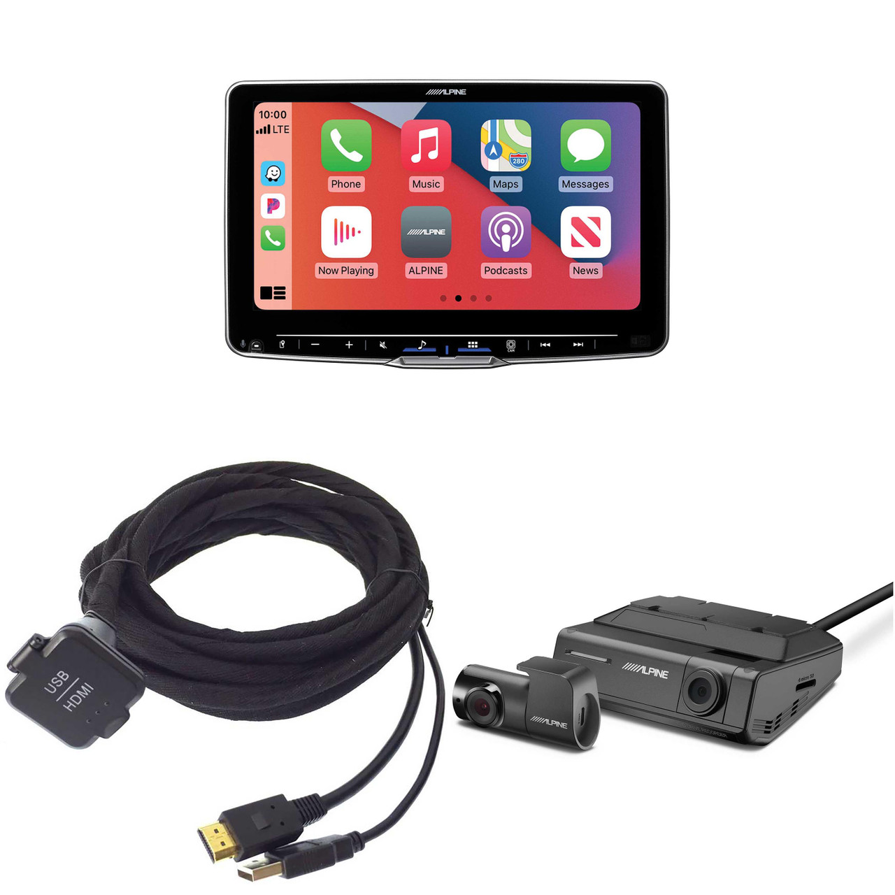 Alpine Halo9 iLX-F509, KCU-315UH USB / HDMI Extension Cable with